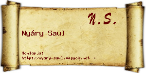 Nyáry Saul névjegykártya