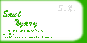 saul nyary business card